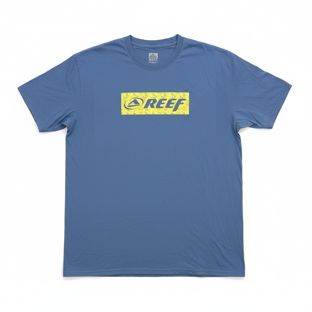 Reef‎ Graphic T-Shirt Mens XL Blue Short Sleeve Cotton Surf Logo Tee